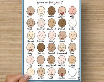 A5 feelings board print
