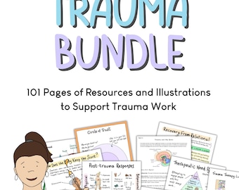 Trauma Bundle of 101 Illustrations and Worksheets