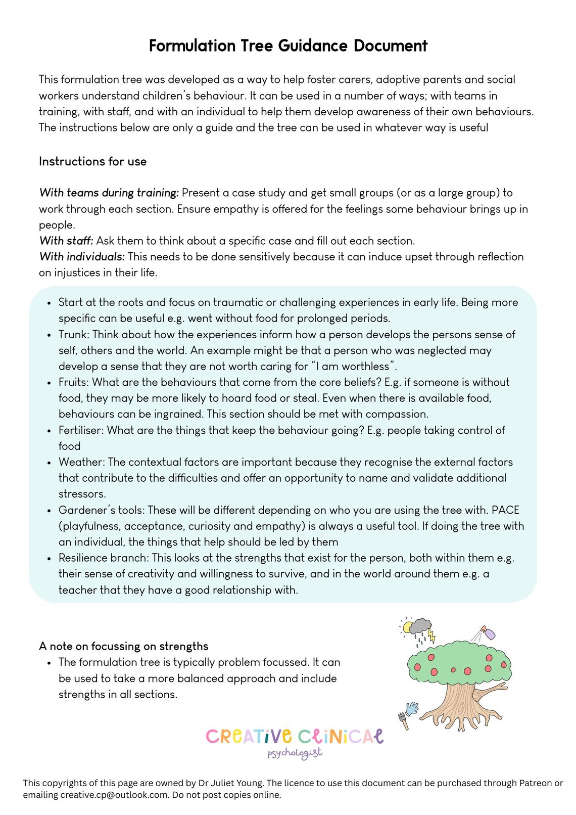 Formulation Tree Worksheet, Images and Professional Guidance Sheet - Etsy
