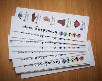 Pack of 10 grounding bookmark
