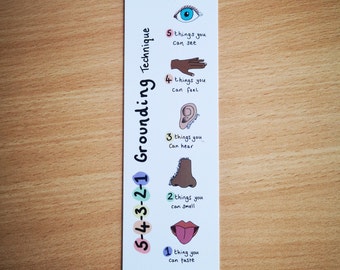 Grounding technique 5 senses bookmark