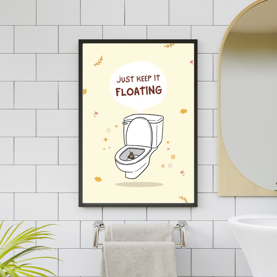 Funny Bathroom Print, Digital Art Print, Best Seat in the House ...
