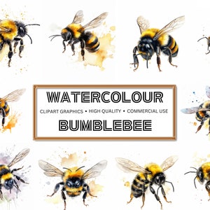 Bumblebee Clipart: 16 High Quality PNGs for Card Making, Mixed Media, and Digital Paper Craft