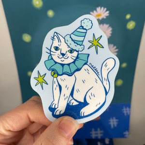Adesivo de vinil Clown Kitty