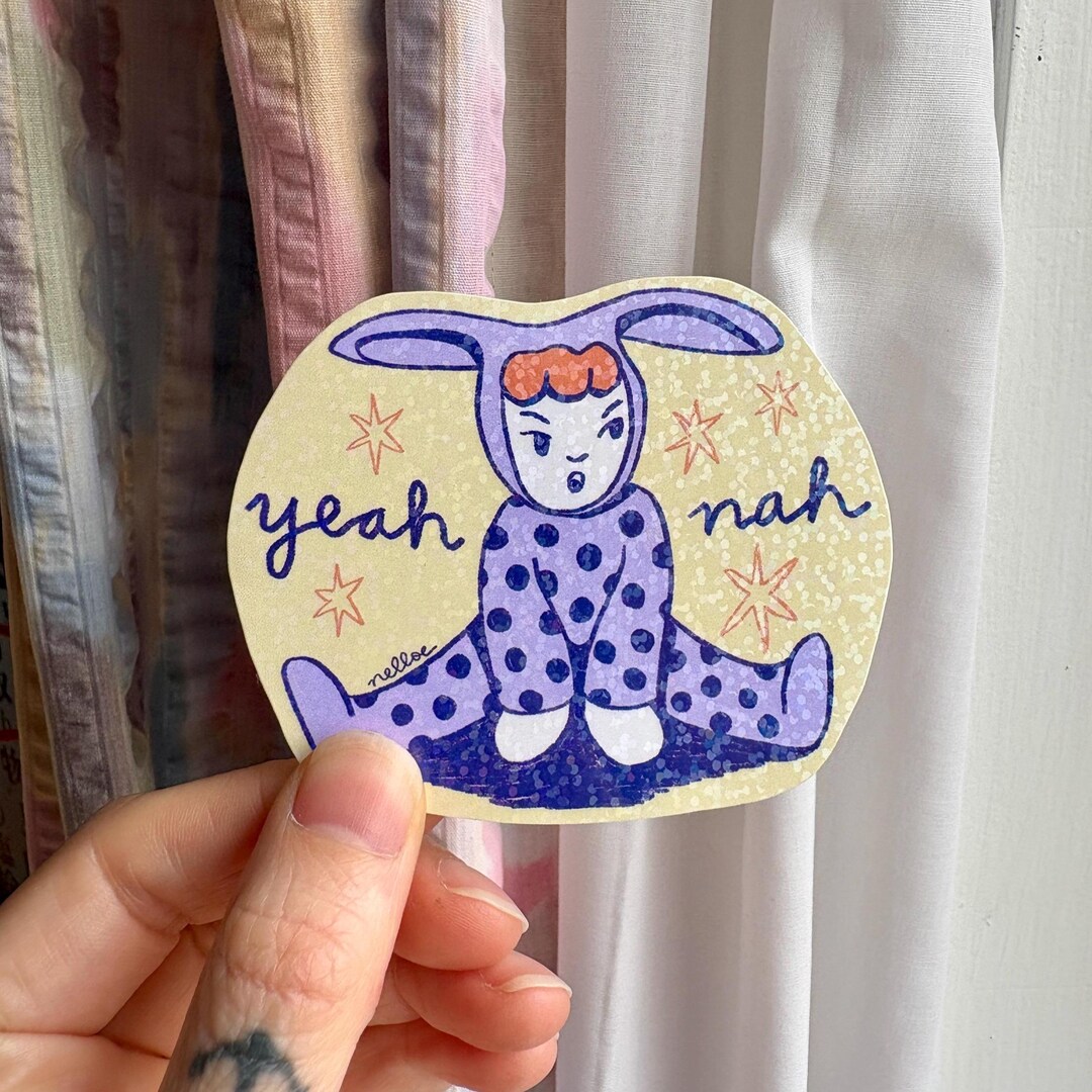 Yeah Nah Vinyl Sticker - Etsy