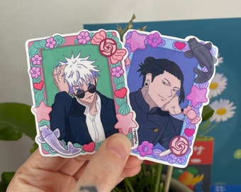 Decoden Boys vinyl stickers | Gojo & Geto | holo or gloss | Jujutsu Kaisen fanart
