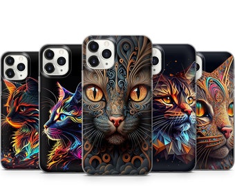 Fantasy Cats Phone Case For iPhone 15 14 13 12 11 X Xs Xr Se2022 Samsung S23 S22 S21 S20 S10 A13 A31 A51 A52 A53 A71 Note20 Ultra