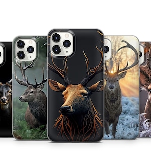 Étui pour iphone de téléphone cerf 15 14 13 12 11 X Xs Xr Se2022 Samsung S23 S22 S21 S20 S10 A13 A31 A51 A52 A53 A71 Note20 Ultra