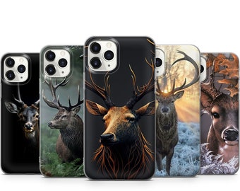 Coque de téléphone cerf, étui pour iPhone 15 14 13 12 11 X Xs Xr Se2022 Samsung S23 S22 S21 S20 S10 A13 A31 A51 A52 A53 A71 note 20 Ultra