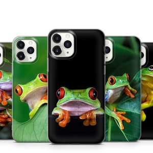 Lustige Frosch-Telefon-Fall für iPhone 15 14 13 12 11 X Xs Xr Se2022 Samsung S23 S22 S21 S20 S10 A13 A31 A51 A52 A53 A71 Note20 Ultra