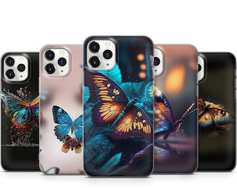 Butterfly Phone Case For iPhone 15 14 13 12 11 X Xs Xr Se2022 Samsung S23 S22 S21 S20 S10 A13 A31 A51 A52 A53 A71 Note20 Ultra