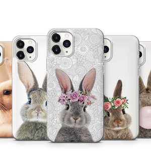 Étui pour iphone de téléphone lapin 15 14 13 12 11 X Xs Xr Se2022 Samsung S23 S22 S21 S20 S10 A13 A31 A51 A52 A53 A71 Note20 Ultra