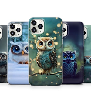 Cartoon Eule Telefon Fall für iPhone 15 14 13 12 11 X Xs Xr Se2022 Samsung S23 S22 S21 S20 S10 A13 A31 A51 A52 A53 A71 Note20 Ultra