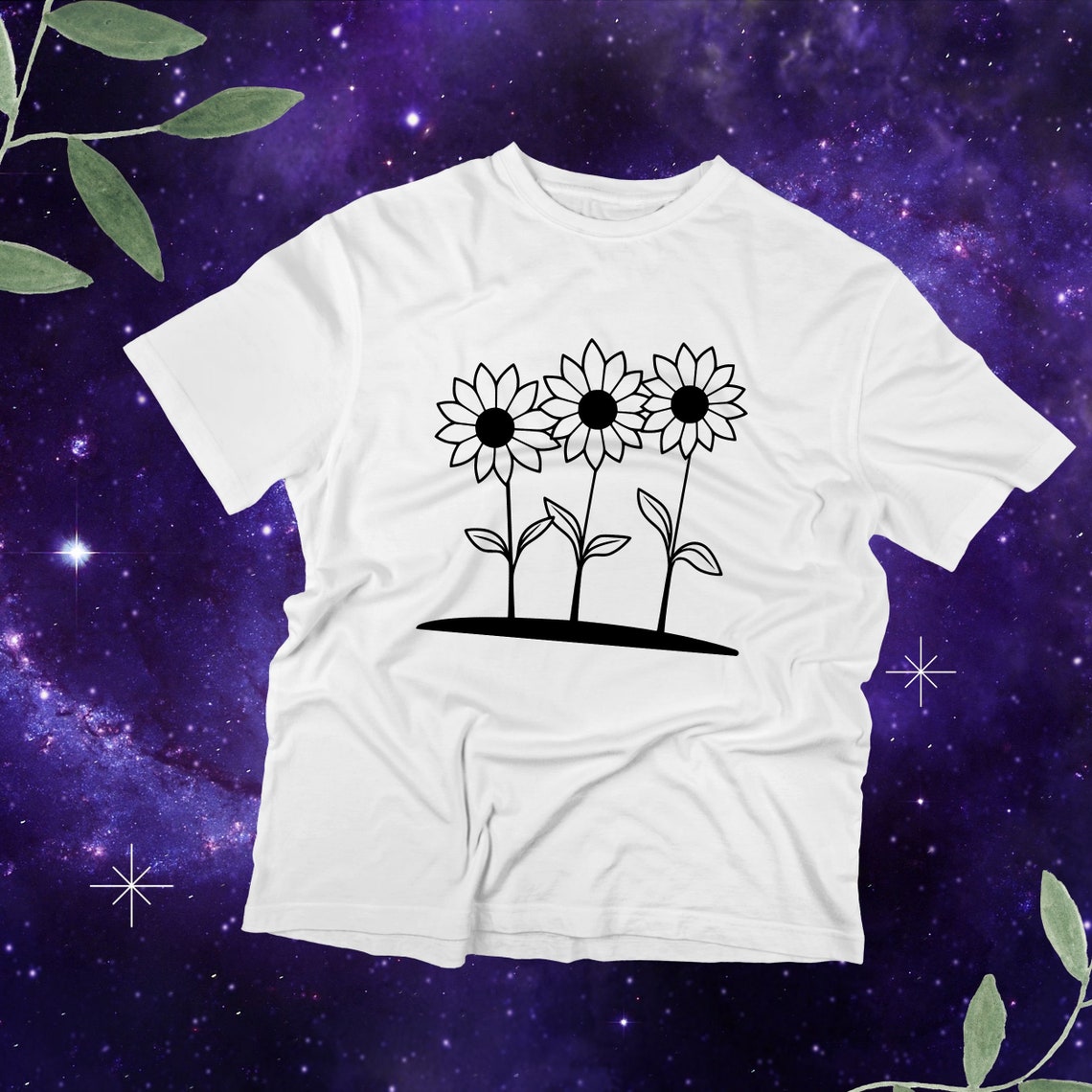 20 Sunflower Row SVG and PNG Bundle Sunflower Black and White Svg ...