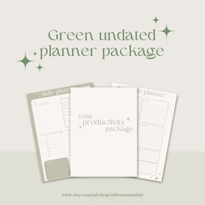 undated simple green planner