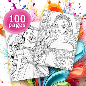 Magical Princess Coloring Pages | Kids Activity Book | Printable Pages for Girls | Creative Playtime
