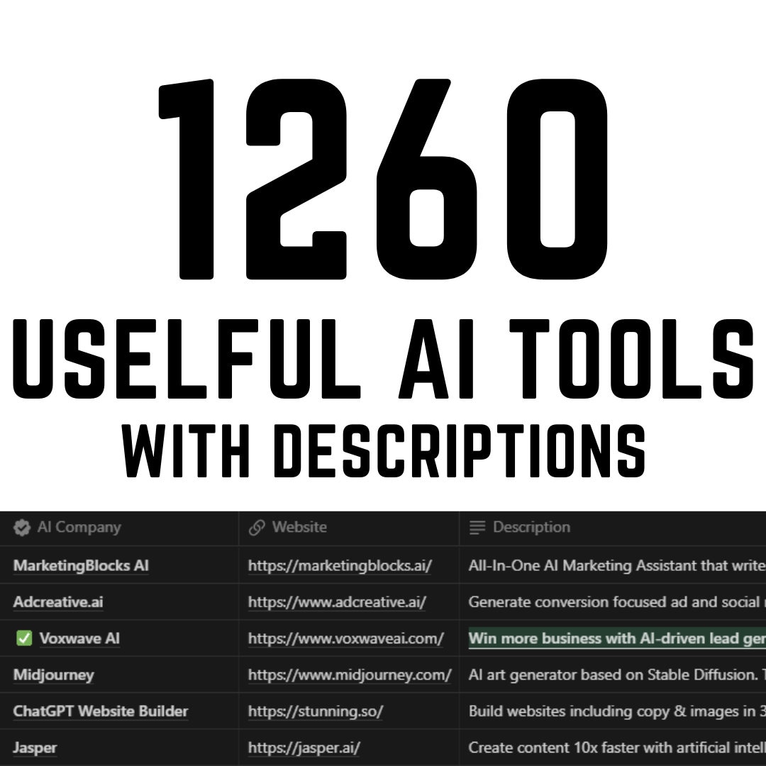 1260 useful ai tool list find best ai tools that make your life easy