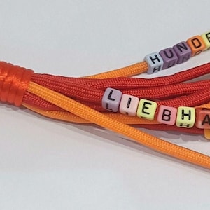 Schlüssel Anhänger Paracord, Hunde Liebhaber, Perlen, 16cm Länge, Hand Made