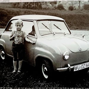 Cartel de chapa Gogomobil T, 29 x 36 cm, vintage, retro, oldscool, coche clásico, aspecto años 60, estilo rústico