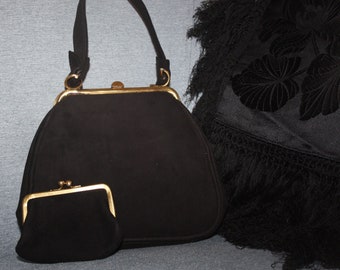 Hallazgo raro / Bolsos vintage de terciopelo negro / Dos tamaños diferentes / Diseño increíble / Hermoso bolso moderno de día o de noche / Buen estado