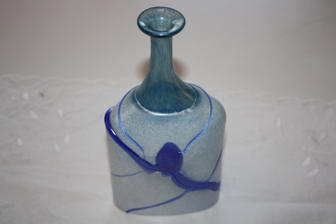 Lovely Kosta Boda Bertil Vallien Art Glass Vase ''galaxy Blue'' 48014, Bertil Vallien Kosta Boda