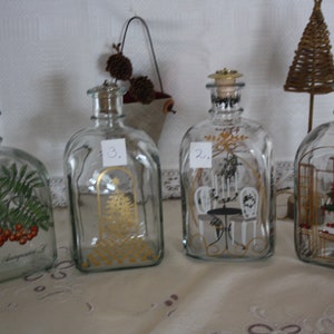 Lovely Vintage Holmegaard Christmas Bottle / Seasonal liquor decanter / Different Christmas Design for each Holmegaard Bottle