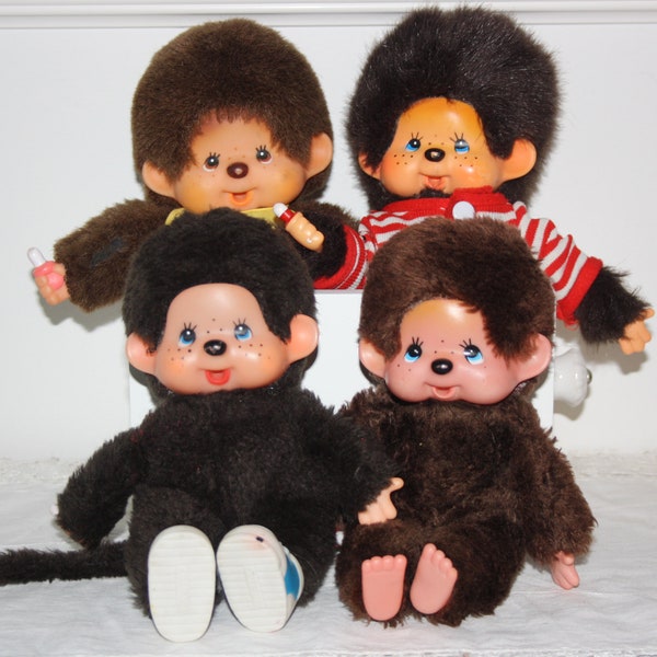 Monchhichi BølleBob Vintage Stuffed Monkeys / Good Vintage Condition / Price is for all / All kids just adore Bølle Bob / rare find