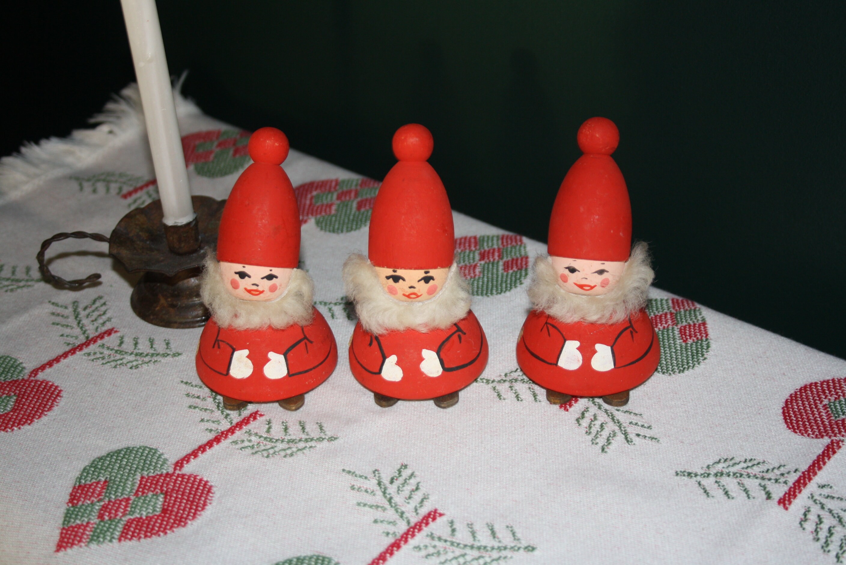 Vintage Scandinavian Christmas Gnome Christmas Decor Tomte Elf Wood