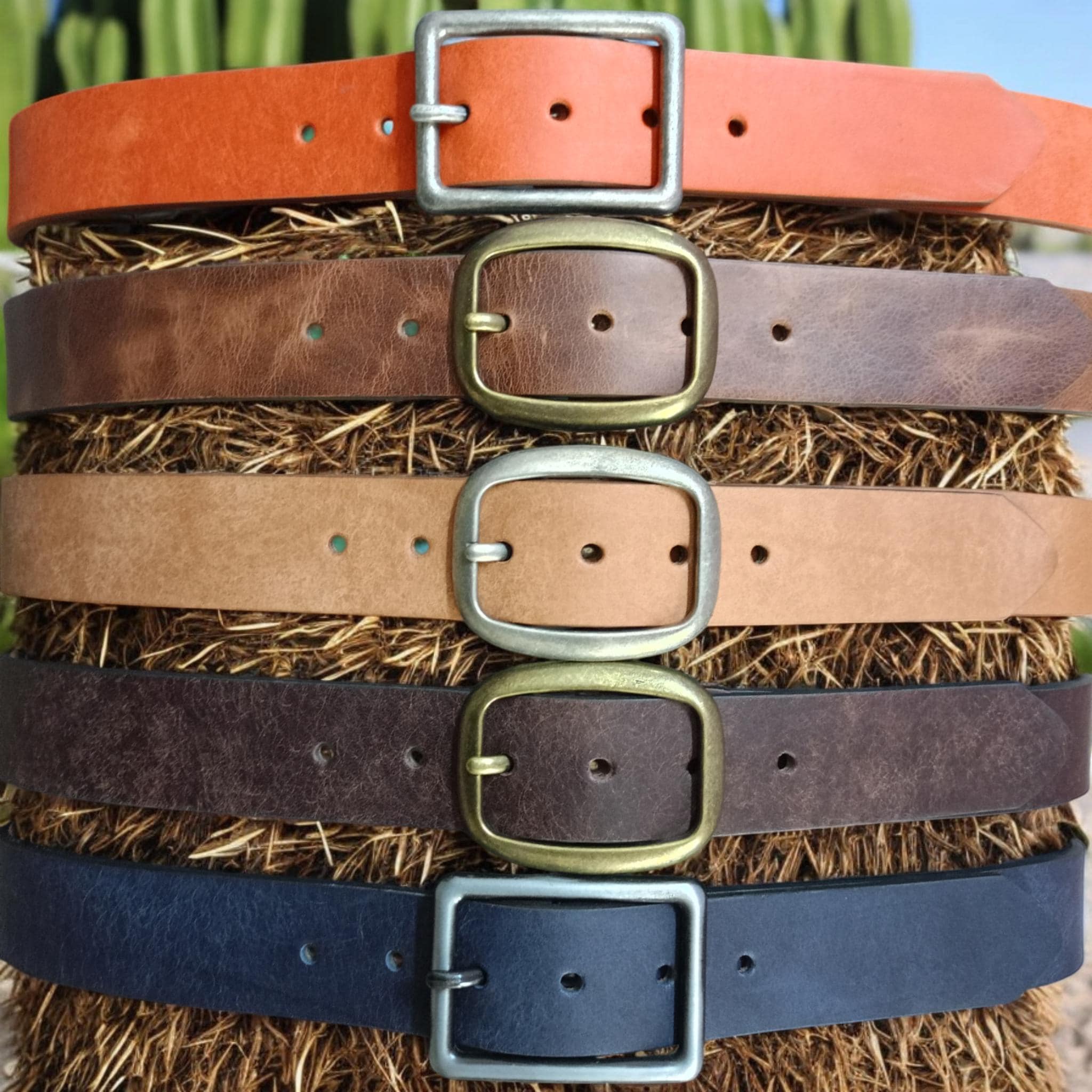 Ceinture Vintage Rodo En Cuir Et Faux Cuir - Taille M - Largeur 3,5 Cm - Vert - Occasion Très Bon état