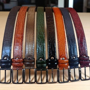 Genuine Leather Crocodile Pattern Men's Belt: Classic Style Gift