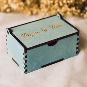 Anniversary Gift For Her | Personalized Memory Box | Gifts For Girlfriend, Boyfriend | Wooden, Keepsake box | Engagement Gifts For Couples