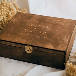 Personalized Wooden Box |Custom Name Wood |Storage Box Empty |Keepsake Memory Box | Wife Birthday Gift |Couple Anniversary Gift |Friend Gift