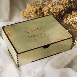 Regalos de cumpleaños para su mejor amiga / Caja de memoria de recuerdo personalizada / Regalos de compromiso para pareja / Caja de tarjetas de boda / Caja de almacenamiento decorativa