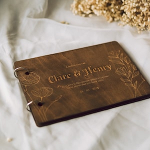 Custom Wooden Wedding Album | Gift for wedding |  Photobooth | Photo Album | Wooden Wedding Album | Wooden Photo Book | Scrap Book