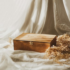 Personalized Memory, Wooden, Wedding Keepsake box Valentines Day Anniversary Couple Love Gift for Him Her Boyfriend Customized Lock Wood Box