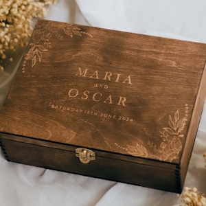 Andenken-Erinnerungsbox | Benutzerdefinierte Holz Aufbewahrungsbox | Geburtstagsgeschenk für Frau | Paar Jahrestag Geschenk | Freund Geschenk | Personalisierte Holzkiste