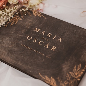 Wooden Guest Book | Custom Wooden Wedding Album | Gift for wedding |  Photobooth | Photo Album | Wooden Photo Book | Scrap Book