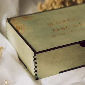 Herinneringsdoosje| Gepersonaliseerde houten kist | Aangepaste naam hout | Opbergdoos leeg | Verjaardagscadeau vrouw | Verjaardagscadeau paar | Cadeau vriend