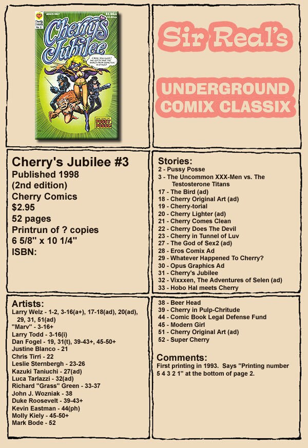 Adult Comics Cherry's Jubilee Vintage Adult Comics All 4 - Etsy UK