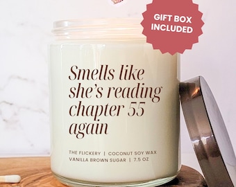 Chapter 55 Sarah J Maas Gift For Book Lover Bookish Candle Reading Present Book Club Cute SJM Merch Reader Gift Funny Bookworm Gift Ideas