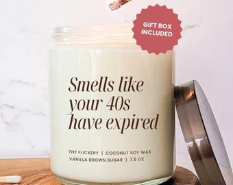 40s Expiring 50th Birthday Gift For Her Funny Bday Present Candle For Bestfriend Turning 50 Birthday Decor For Work Colleague Sister Gift