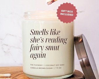 Fairy Smut Gift For Book Lover Romance Bookish Candle Romantasy Lover Reading Present Book Club SJM Reader Bookworm Gift Ideas Sarah J Maas