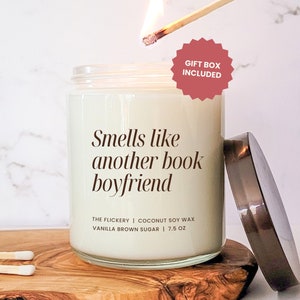 Book Boyfriend Smut Lover Gift For Women Romance Enthusiast Bookish Candle Reading Present Book Club Spicy Reader Gift Bookworm Gift Ideas