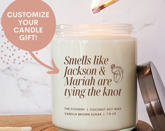 Personalized Just Engaged Gift Engagement Gift For Her Recently Engaged Fun Engagement Bestfriend Engagement Gift For Bride Engaged Candle