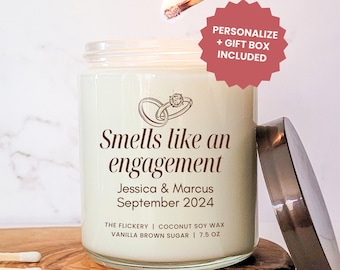 Personalized Just Engaged Gift Engagement Gift For Her Recently Engaged Fun Engagement Bestfriend Engagement Gift For Bride Engaged Candle