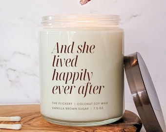 She Lived Happily Ever After Candle, Divorce Gifts For Her, Divorce Party, Breakup Gift, Emotional Support, Newly Divorced Gift Sentimental