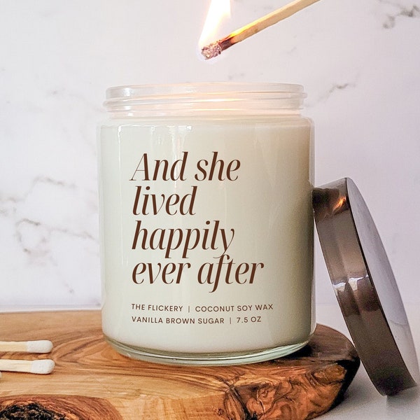 She Lived Happily Ever After Candle, Divorce Gifts For Her, Divorce Party, Breakup Gift, Emotional Support, Newly Divorced Gift Sentimental