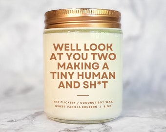 Making A Tiny Human, Pregnancy Gift For Mom, New Parents Care Package, Advice For New Parents, Funny Gift For Moms,Cute Gift for New Parents