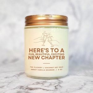 Here&#39;s To A New Chapter Candle, Divorce Gifts For Her, Divorce Party, Breakup Gift, Emotional Support, Newly Divorced Gift Sentimental