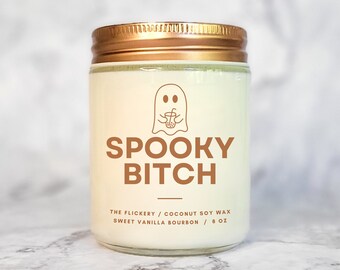Spooky Bitch Candle, Spooky Candle, Gurley Halloween Candle, Halloween Gift Basket, Halloween Teacher Gift, Halloween Birthday Gift